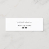 白黒スクリプトソーシャルメディアネットワーキングMi スキニー名刺 (裏面)