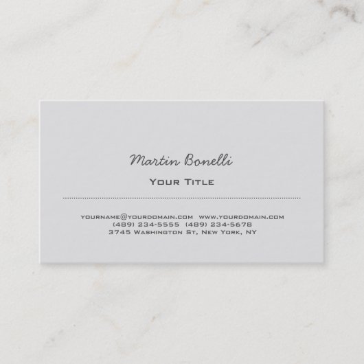 白黒スクリプトトレンディー名刺 名刺 (正面)