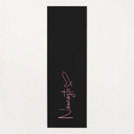 白黒スクリプトナマステハートリバーシブル ヨガマット