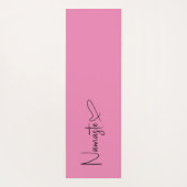 白黒スクリプトナマステハートリバーシブル ヨガマット (裏面)