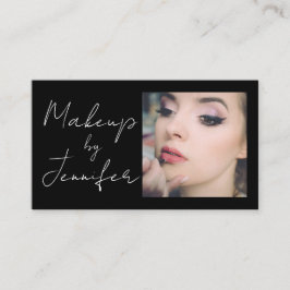 白黒スクリプトフォトメイクアップ 名刺