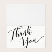 白黒スクリプトフォント書道ありがとう 名刺 (外部フラット)