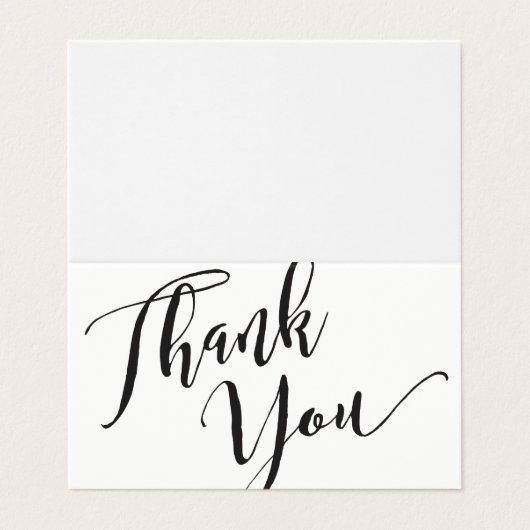 白黒スクリプトフォント書道ありがとう 名刺 (外部フラット)