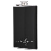 白黒スクリプトモダンモノグラム名 フラスク (左)