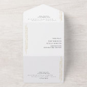 白黒スクリプトモノグラコンテンポラリーム結婚ズ オールインワン招待状 (外側)