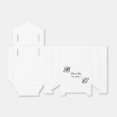 白黒スクリプトモノグラム結婚ズ フェイバーボックス (折り畳みなし)