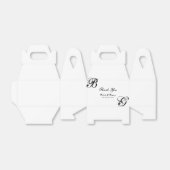 白黒スクリプトモノグラム結婚ズ フェイバーボックス (折り畳みなし)