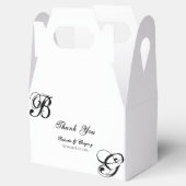 白黒スクリプトモノグラム結婚ズ フェイバーボックス (オープン)