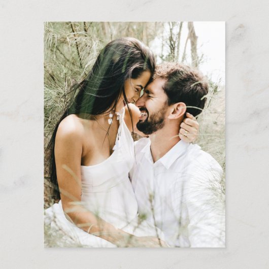 白黒スクリプト予算婚約写真結婚の (裏面)