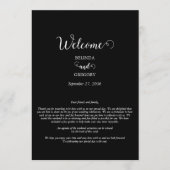 白黒スクリプト写真の結婚旅程 プログラム (正面)