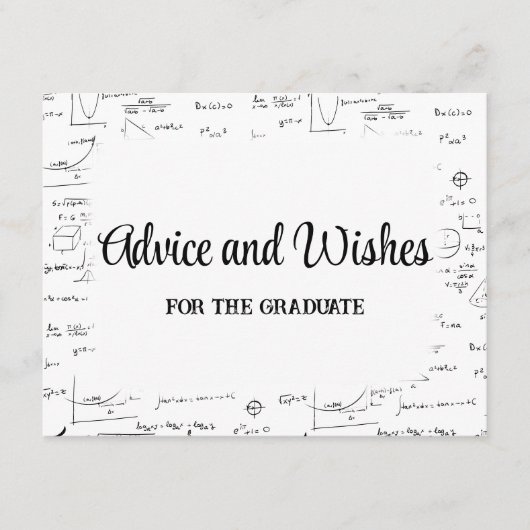 白黒スクリプト大学院アドバイスと希望 エンクロージャーカード (正面)