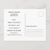 白黒スクリプト書記日付の保存 案内ポストカード (裏面)