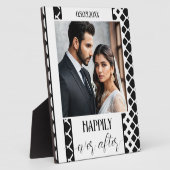 白黒スクリプト結婚の写真プラーク フォトプラーク (側面)