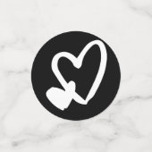 白黒スクリプトMr.とMr.ハート結婚 コンフェッティ (スモール正面)