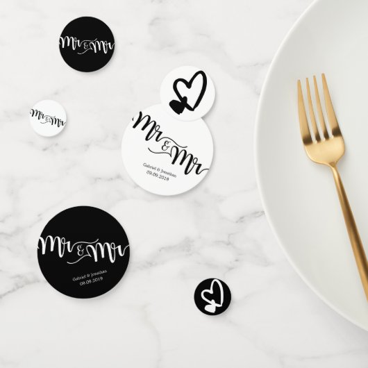 白黒スクリプトMr.とMr.ハート結婚 コンフェッティ (グループ)