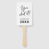 白黒スクリプモダントエレガント卒業 ハンドファン (裏面)