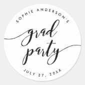白黒スクリプリラックストグラードパーティー ラウンドシール (正面)