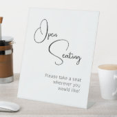 白黒スクリプ結婚トのオープンシーティング 台座サイン (インサイチュ)