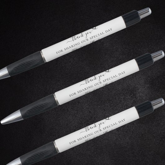 白黒スクリプ結婚トハートのユー ボールペン