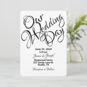 白黒スクリプ結婚ト 招待状 (スタンド正面)