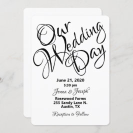 白黒スクリプ結婚ト 招待状