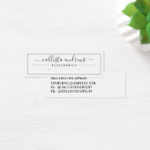 白黒スクリプ縁どトイヤリングディスプレイカード (デスク)