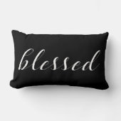 白黒スクリプ賛美ト ランバークッション (正面)