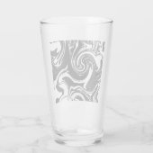 白黒スクロールの濡絵を描れた手絵を描指 タンブラーグラス (裏面)