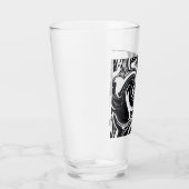 白黒スクロールの濡絵を描れた手絵を描指 タンブラーグラス (右)