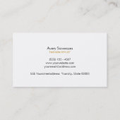 白黒スクロールファッションブモダンティック 名刺 (裏面)