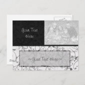 白黒スクロールフォトホルダー ポストカード (正面/裏面)