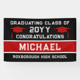 白黒スクールカラー卒業 横断幕