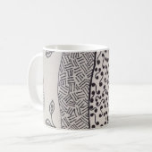 白黒スケッチが付いているコーヒー・マグ コーヒーマグカップ (正面左)