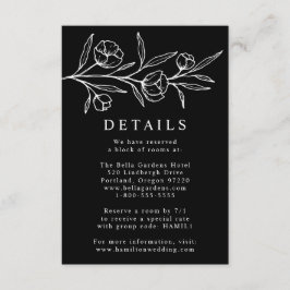 白黒スケッチフローラ結婚の詳細 エンクロージャーカード
