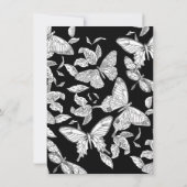 白黒スケッチ蝶の文房具 ノートカード (裏面)