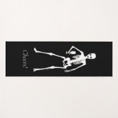 白黒スケルトンワインゴシックバチェロレッテ ヨガマット (正面(横))