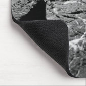 白黒スケートのシルエット マウスパッド (コーナー)