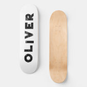 白黒スケートボード無地の色 スケートボード (正面)