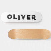 白黒スケートボード無地の色 スケートボード (横)