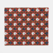 白黒スコティッシュテリアスコッチドッグブランケット フリースブランケット (正面(横))