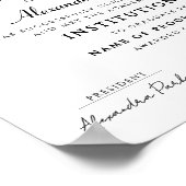 白黒スタイリッシュクラス賞受賞ロゴ賞 ポスター (角)