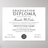 白黒スタイリッシュクラス賞受賞ロゴ賞 ポスター (正面)