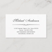 白黒スタイリッシュグラッドキャップ卒業式ネームカード コーリングカード (裏面)