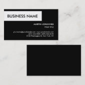 白黒スタイリッシュシック・ビジネス・カード 名刺 (正面/裏面)