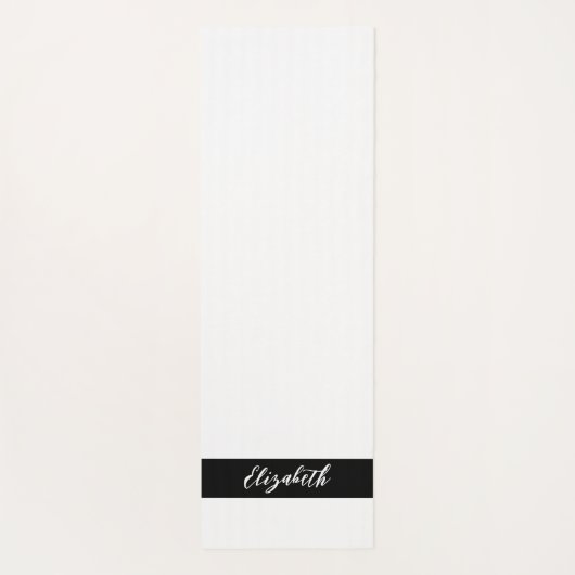 白黒スタイリッシュダマスク ヨガマット (裏面)