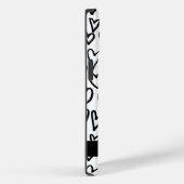 白黒スタイリッシュハートパターンのパーソナライズ Case-Mate iPhoneケース (裏面 / 右)