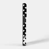 白黒スタイリッシュハートパターン iPhoneケース (右側面)