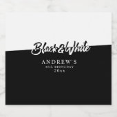 白黒スタイリッシュパーティー ビールラベル (シングルラベル)