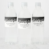 白黒スタイリッシュパーティー ペットボトルラベル (ボトル)