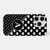 白黒スタイリッシュモノグラカスタムム iPhoneケース (裏面横)